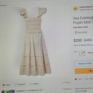 Sea Everleigh Midi Dress - Size Small